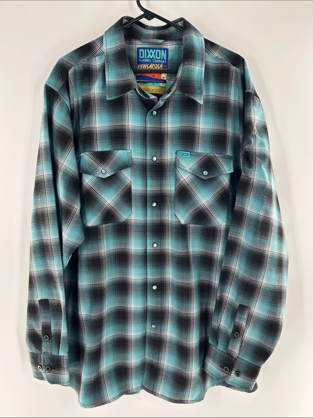 DIXXON Pensacola Flannel Plaid Shirt Men's Biker Blue Black 3X Lumberjack Punk